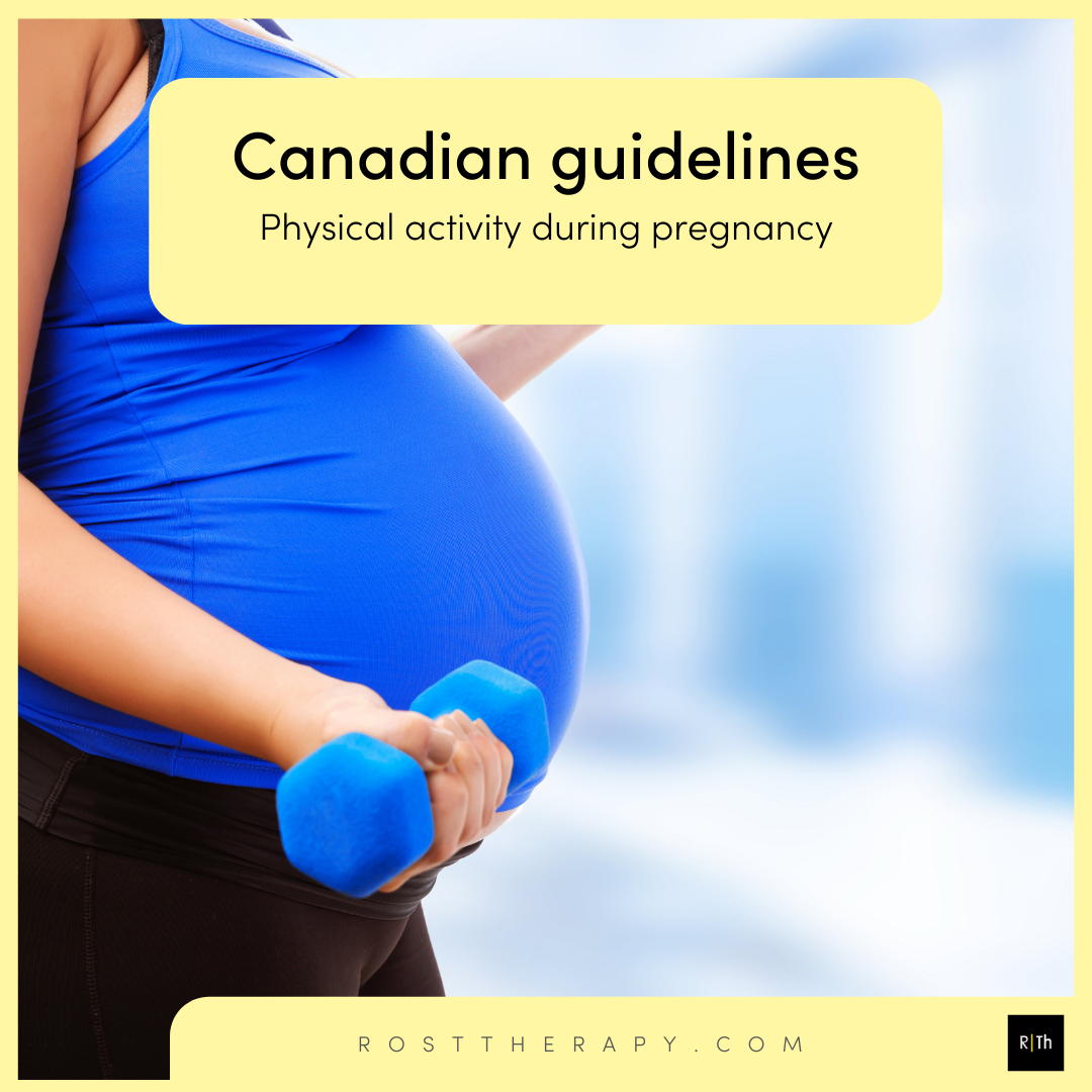 Canadian guideline: All women without contraindication should be physically active throughout pregnancy