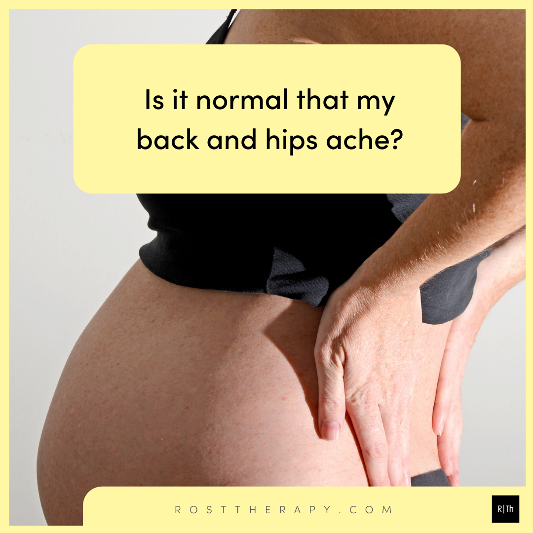 Is it normal that the pelvis, the back or the hips ache during pregnancy?