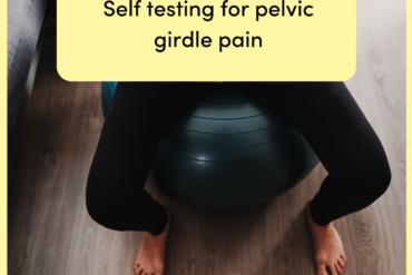 Self testing for pelvic pain in pregnancy